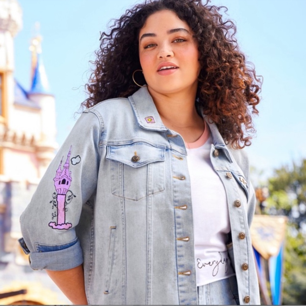 Disney Tangled Denim Jacket w Magic Key Embroidery
